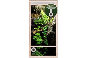 REPITERRA Terrarium Reptiles & Batraciens en Bois OSB, Facile à Monter avec Aération sur la Face Avant - 60x120x60cm