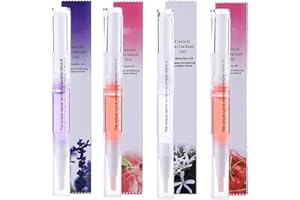 KAYZON Cuticle Oil Pen for Nails, 4Pcs Nail Oil Pen Cuticle Revitalizer Oil Pen with Soft Brush,Cuticle Oil to Prevent Nail Cracking and Dry