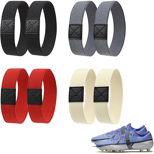 UOCAI Schnürsenkel Fixierband - 6 Stück Set Für Fußballschuhe Mit Aufbewahrungsbeutel