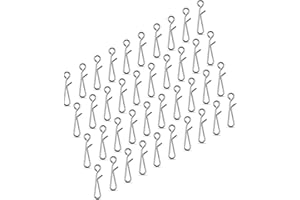 AMZfishing® 40 x Quick-Change Snap | Snap Fishing | Quick Change Connector | Swivels | Fishing Swivels | Fishing Swivel Set | Fishing Swivels | Fishing Accessories Swivels (40, 0)