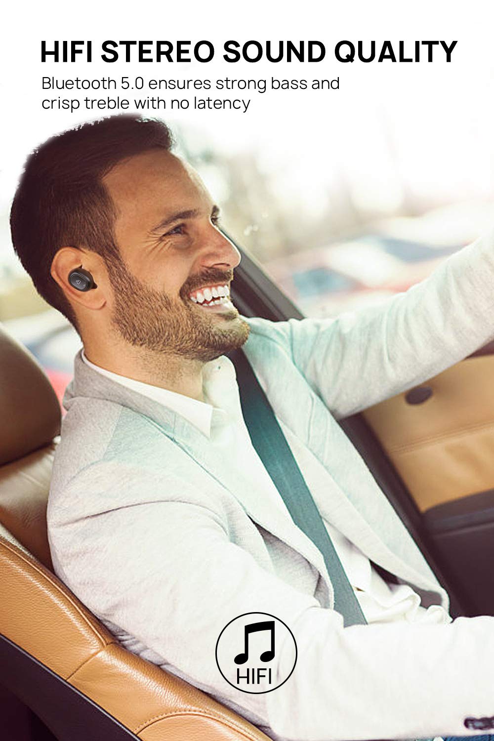 Auriculares-Bluetooth-Inalmbricos-50-Dudios-Air-TWS-Manos-Libres-Bluetooth-Cascos-Deportivos-Impermeable-con-reproduccin-de-4-Horas-Estreos-con-Micrfono-para-iOS-y-Android