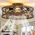 78cm Plafoniera Led con Ventilatore Integrato Silenzioso Moderno Fiore