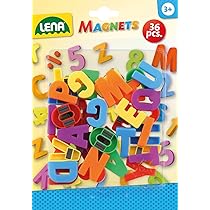 Lena 65747 Magnetische cijfers en tekens, ca. 3 cm, 36 stuks, klein