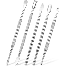Kit 5 Outils De Sculpture En Acier Inoxydable Double Tête - Pour Argile, Bois, Cire, Avec étui Métal, Idéal Modélisme Et DIY