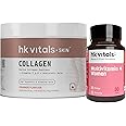 HealthKart hk vitals Skin Radiance Marine Collagen Supplement (Orange, 100g) | With Multivitamin Plus Women | Advanced Daily Multivitamin for Active Women, 30 Tablets | Combo Pack