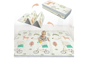UANLAUO Tappeti Gioco per Bambini, Tappetino da Gioco Educativo per Bambini, Tappeto Gioco Neonato, 200 x 180 x 1 cm, XPE Schiuma Tappeto Gattonamento Tappeto Bambini Pieghevole