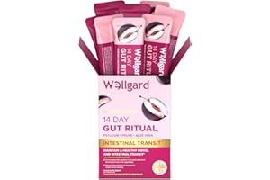 Wellgard 14 Day Gut Ritual - Daily Fibre & Digestive Enzymes Formula to Maintain a Healthy Bowel and Intestinal Transit, 14 Single-Serve Sachets