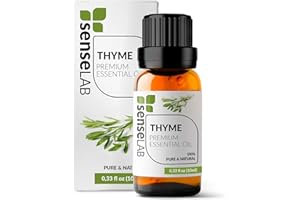 SenseLAB Olio essenziale di Timo - Olio di Timo Terapeutico Naturale e Puro al 100% per Umidificatore e Diffusore di Aromaterapia - Olio per la Cura Dei Capelli e Della Pelle (10 ml)