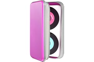 UENTIP Range CD Pochette,étui DVD Étui en plastique rigide pour 96 capacité de CD,Rangement pour Organisateur de Disque Portable pour Voiture