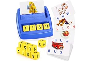 faentwc Boys Toys Age 3 4 5 6, Toddler Toys Learning Letter Game Educational Flash Card for 3-8 Year Old Kids Birthday Easter Gifts for 3-8 Year Old Boys, Girls Gifts Blue