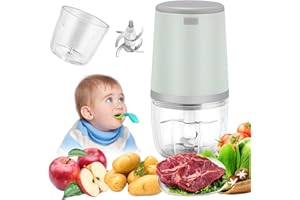 Tivifore Creatore di alimenti per bambini, 303ml Mini Tritatutto Elettrico, bambini Mini robot da cucina con ricarica USB, Tritatutto da Elettrico, Macina USB Piccolo Robot da Cucina Mixer