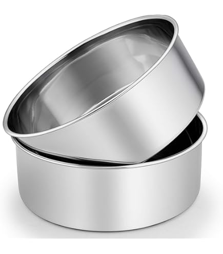 TeamFar 2-Pack Round Cake Pans - 9.5” X 3” Deep Stainless Steel Baking Pans For Layer Cakes