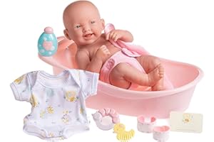 JC Toys 18570 - lalka Newborn + kąpiel, 36 cm