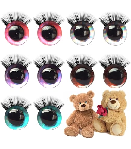 Ojos De Seguridad Brillantes – 60 Unidades, 6 Colores, 12 Mm, Ideales Para Manualidades, Crochet Y Juguetes