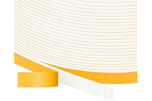 YIMIKI Nastro Autoadesivo in Schiuma, Guarnizione in Gomma per Porte e Finestre, Schiuma Nastro Paraspifferi Porta, Resistente Alle Intemperie, Isolamento Acustico, 6 mm(l) x1.5 mm(S), Totale 20 m