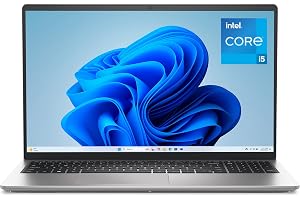 Dell 15.6" Laptop DC15250, FHD, Intel Core i5 1334U, Windows 11 Home | 1920x1080 Display, 120Hz, Intel UHD Graphics, DDR4, 512GB SSD, Wi‑Fi 6, Bluetooth, Backlit Keyboard, Platinum Silver