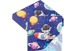 RONGZUBAT 20pcs Astronauts Paper Serviettes Napkins, Astronauts Luncheon Napkins Tea Party Napkins Decorations,Disposable Party Serviettes Tissue Table Decorative for Picnics,Tea Parties,Birthday,Wedding Decor
