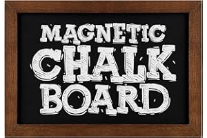 Okydoky Magnetische Kreidetafel mit Holzrahmen, Schreiben mit Kreide, zum vertikalen oder horizontalen Aufhängen, Magnetsammelbrett, mit Hanfseil zum Aufhängen, 22 * 32cm, HB-BN-2232