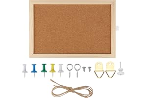 FAMCUCHE Tableau Liege Mural, 30 X 20 Cm Tableau En Liege En Bois Peut être Utilisé Comme Tableau D'affichage, Tableaux En Liège Pour Laffichage De Photos Et Lécriture De Messages.