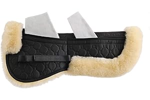 Merauno Pelle di agnello, correzione Pad in cotone trapuntato, 4 tasche con inserti in memory foam (pelliccia d'agnello naturale + cotone trapuntato)