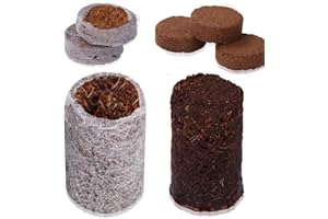 YOUR GEAR yourGEAR Lot de 50 pastilles de coco Disc Coco Disc, avec ou sans étui, pour culture en pot sans piquer de terre de coco, sans tourbe