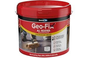 ARA CHOICE Geo-Fix All Weather Ready Mixed Jointing Patio Paving Compound Grout Colour 14kg Ready Mixed Easy Ready Mixed Pointing Mortar Joint Filler for Dry and Wet Conditions (Slate Grey), (BD14)
