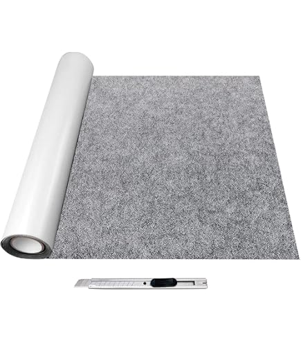 Selbstklebender Filzstoff 30 Cm X 2 M – 3 Mm Dick, Grau, Für Schubladen & Basteln