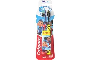 Colgate Toothbrush, Big Kids Toothbrush, 6-9 Years, 2 Pack
