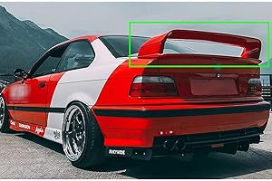 KJGE Coche Alerón Trasero para BMW E36 Series 3 Coupe M3 GT Style 1990-2002 | Alerón Trasero Maletero del Coche Alerón Parabrisas Techo Solapa Portón Trasero