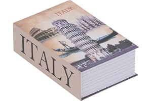 Lyrlody Caja Fuerte en Forma de Libro Con Combinación Secreta - Portátil Con Código de Bloqueo - Alcancía Secreta para Joyas, Dinero, 18x11.6x5.5cm