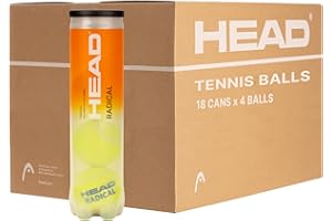 HEAD Radical 4B-Tennisbollar I En Låda Med 18 Rör