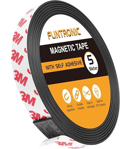 Lot De 6 Bandes Adhésives Métalliques | Support Pour Bande LED Magnétique | Collage Sur Meuble, Plan De Travail