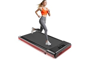 Worldgeil Walking Pad Laufband für Zuhause Klappbares – 1–6 km/h Under Desk Treadmill 0–6% Steigung WalkingPad – 2.0PS Laufband für Zuhause Büro mit LED-Anzeige und Fernbedienung Montagefrei