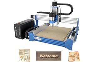 Genmitsu PROVerXL 4030S CNC Milling Machine 710W Router for Wood and Metal | 3-axlad graveringsmaskin med 32-bitars MCU, linjär gejd, 130 mm Z-höjd, GRBL-kontroll och appstöd