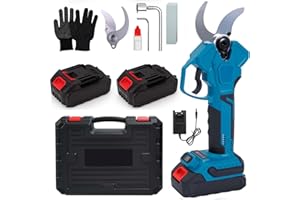 TOPALL Akku Astschere Hochentaster, 40MM Elektrische Gartenschere, 2 * 4000mAh Akku | 800W Bürstenloser Motor | LCD-Anzeige, für Zweige, Sträucher und Stämme