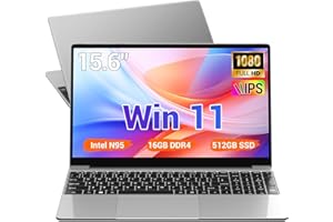 DEEMWOLF 15.6-inch Laptop,16GB DDR4 512GB SSD TF 1TB, N95 (up to 3.4 GHz), 5000 mAh, Win 11, 1920x1080 FHD, WiFi 5, USB 3.0, Gaming Computer Notebook, Full Backlit Keyboard