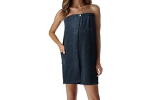 JEMIDI Kilt do sauny frotte, sarong, M-XXL, damski, 100% bawełna, kilt do sauny, ręcznik do sauny (damski, granatowy)