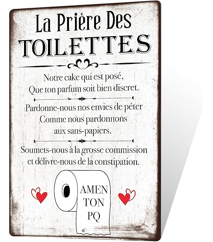 Plaque WC Humour "Règle De Propreté" - Noir Et Blanc - Aluminium, étanche - Pour Toilettes Maison Ou Publiques