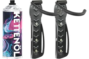 URBAN ZWEIRAD - Fahrrad Wandhalterung - Fahrradhalterung passend für alle Räder - platzsparende Fahrradwandhalterungen - Fahrrad Wandhalter inkl. Zubehör (2er Set - fixierte Halterung inkl. Kettenöl)