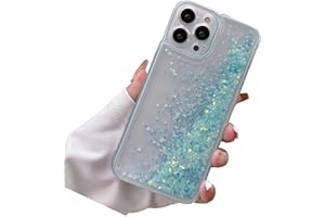 Rnrieyta Bling Liquido Luminoso Custodia per iPhone 12 Mini,Glitter Luminosa Sabbie Mobili Trasparente Cover Ragazze Donne Silicone Protettivo Brillantini Case