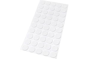 Adsamm® / 50 x feltrini autoadesivi ultrasottili/Bianco/ø 20 mm/Rotondo/piedini per mobili in feltro extra fine da 1.5 mm di spessore/pad protettivi per arredi