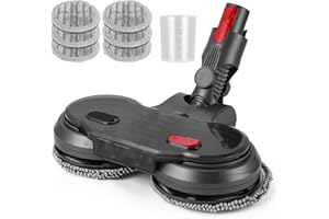 ZOUNIN Mocio Pavimento Elettrico Accesorios per Dyson,Testa di Mocio Elettrico per Dyson V7/ V8/ V10/ V11 Aspirapolvere con Serbatoio dell'acqua Rimovibile,6 Pezzi Lavapavimenti e Contenitore di Riempimento