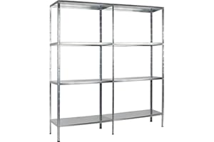 SCHULTE Regalwelt | Steckregal - Metallregal 180 x 160 x 40 cm | Kellerregal - Lagerregal | 520 KG Belastung | Regal Metall - Regalsystem - Buchregal - Regale für Kellerraum | Made in Germany