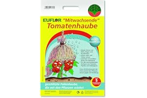 EUFLOR Tomatenhaube mitwachsend UV-stabil 5 Stück Schwarz 1,25 m