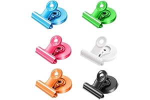 HZZXCH 6Pcs Fridge Magnetic Clips Fridge Magnetic Fridge Magnets Colorful Whiteboard Magnets Magnetic Clips Magnets Strong Magnets,Fridge Magnets Notice Board Magnets Perfect for Home, Office,School