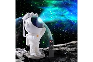 KEWYA Astronaut Projection Lamp,Space Warrior Projecteur,Chambre Starry Galaxy Veilleuse avec minuterie et télécommande,360° réglable,Décoration de pièce,Noël,Anniversaire,Fête anniversaire