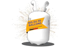 Magnum Ballongas [für 30 Luftballons]– Helium Balloon Gas für bis zu [30 Luftballons] – Ballongas - Helium Gasflasche klein inklusive STAHLMANN Informationsblatt