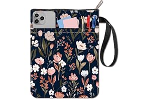 CRASPIRE Copertine per Libri con Piante Custodia per Libri Vintage Protezione per Libri con Fiori per Libri Tascabili Copertina per Libri In Tessuto Lavabile con Cerniera e Tasca Extra per Gli Amanti