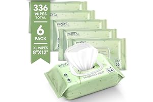 PROHEAL X Large Wet Wipes for Adults - 6 Packs of 56 [336 Count] Disposable Incontinence Wipes, 12" x 8" Adult Wipes for Elderly - Personal Body Wipes for Women and Men, Pre Moistened Adult Washcloths