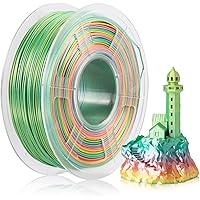 SUNLU Silk Rainbow PLA 3D Printer Filament, Shiny Multicolor Gradient PLA Filament 1.75mm, 1kg(2.2lbs)/Spool 3D Filament for 